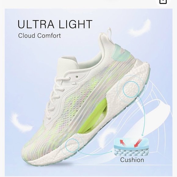 BELOS Women's Breathable Mesh Knit Lace Up Athletic Sneakers Comfortable NonSlip - Picture 5 of 6